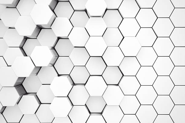 istock Background of Metal White Hexagon. 3d Rendering 640026936