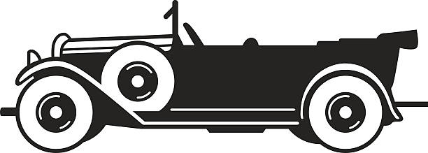 Vintage car vector icon vector art illustration