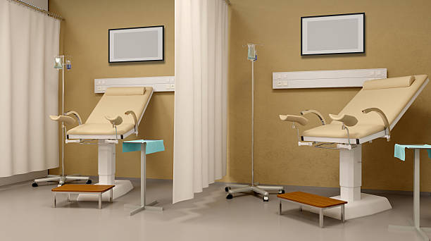istock Gynecologic furniture. 3D rendering 640031580