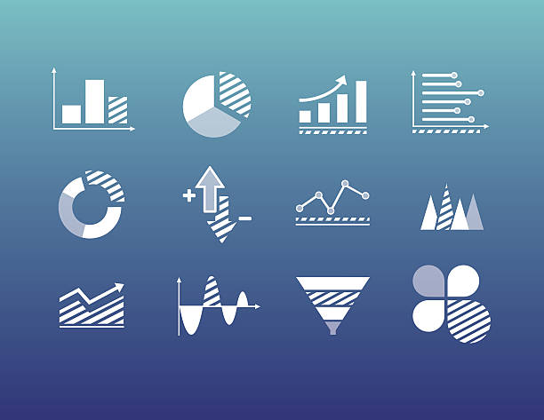 FInancial and Economic data analysis Icons for FInancial and Economic data analysis cash in transit vehicle stock illustrations