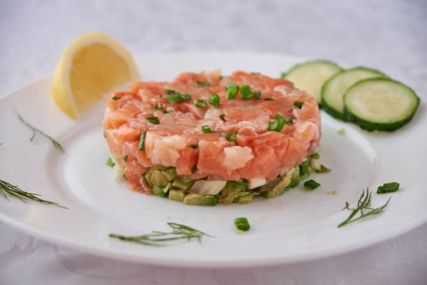 istock Salmon Tartare with avocado 640032216