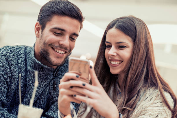 istock Romantic couple having rest in cafe 640035796