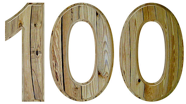 istock Numeral 100, one hundred, isolated on white background, 3d rende 640040324