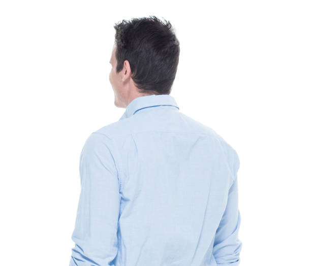 istock Rear view of man looking away 640041736