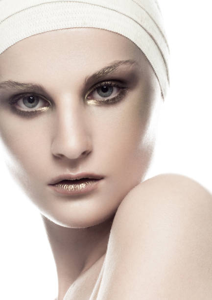 istock Beauty girl bandage plastic surgery make up face 640041902