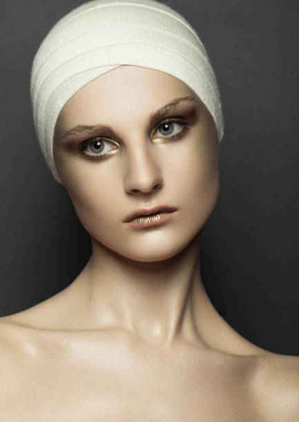 istock Beauty girl bandage plastic surgery make up face 640041940