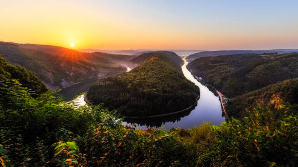 istock Saar river bend near Mettlach 640043410