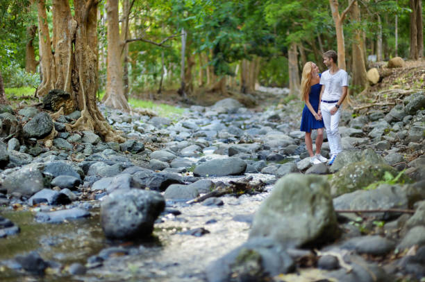 istock Young couple on a tropical island 640045728