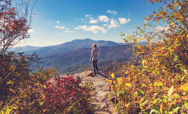 istock Man walking on the edge of a cliff 640047146