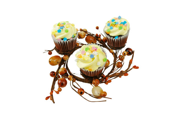Spring Themed Cupcakes stock photo