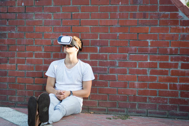 istock Sitting and chilling in my virtual world 640053432