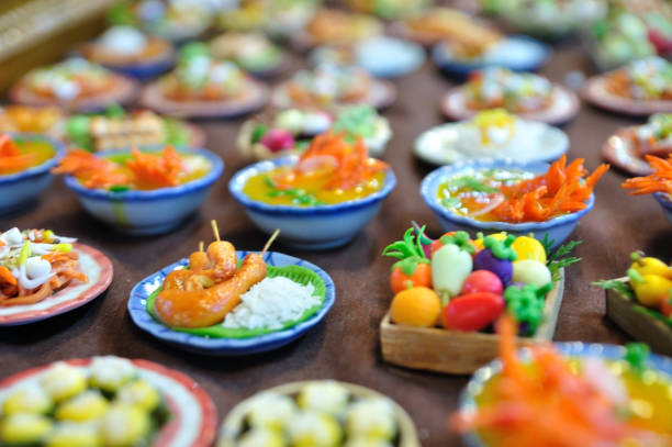 istock Selective focus, miniature Thai food Thai fruit and Vegetables o 640056322