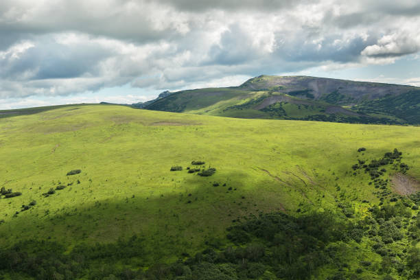 istock Kronotsky Nature Reserve on Kamchatka Peninsula. View from helicopter. 640060314