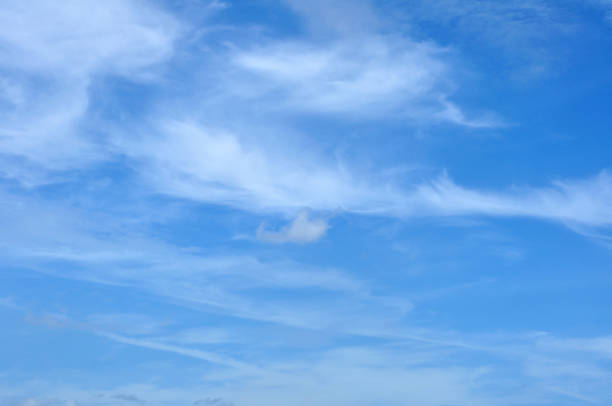 istock Blue sky with fluffy cloud on fresh day, relaxing 640061242