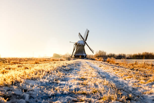 istock Windmill near Sande at cold winter morning 640061260