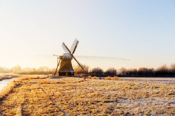 istock Windmill near Sande at cold winter morning 640061302