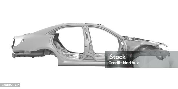 Unibody Auto Chassis Stockfoto und mehr Bilder von Fahrgestell - Fahrgestell, Freisteller – Neutraler Hintergrund, Auto