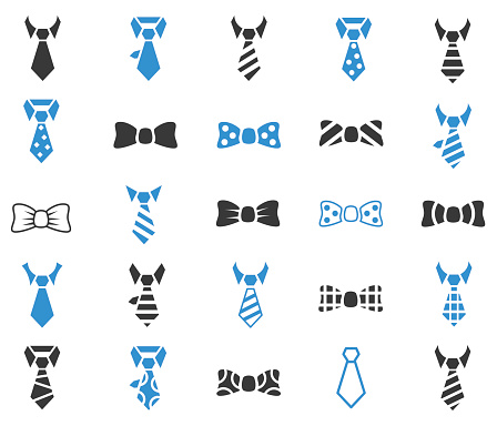 Tie icon set