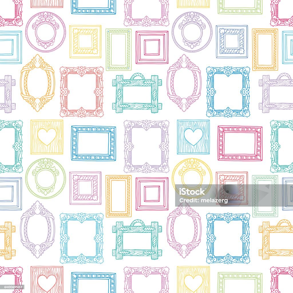 Draw Color Frame Seamless Different Color Frames Stock Illustration - Download Image Now ...