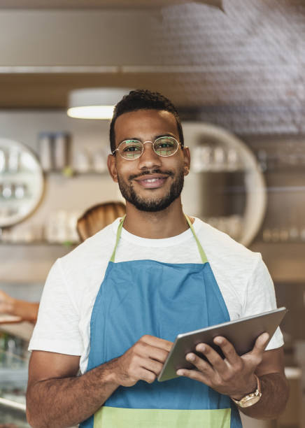 istock Portrait of a Cafe Owner Holding a Digital tablet 640069954
