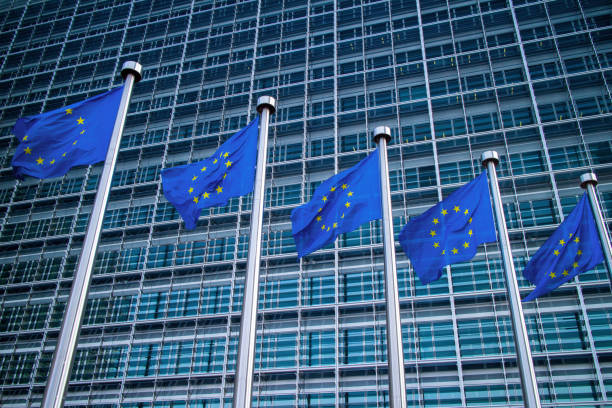 istock European flags in front of the Berlaymont building 640071114