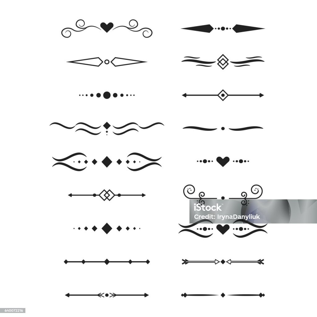 Colección de divisores vectoriales - arte vectorial de Dividir libre de derechos