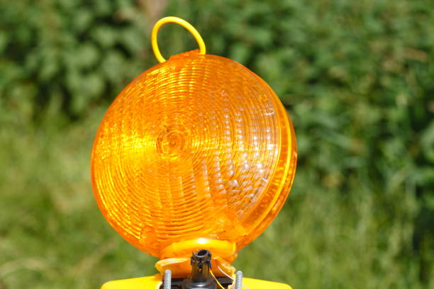 istock Traffic sign construction site lamp 640075958