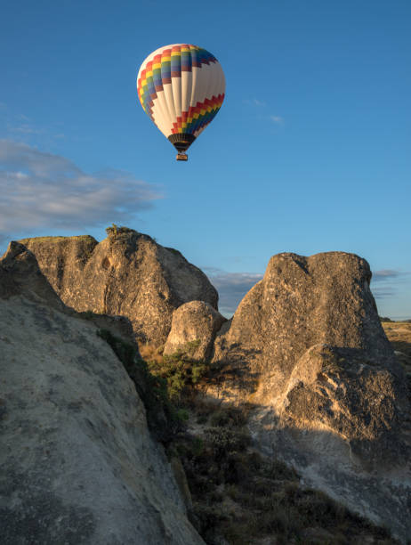 istock Hot-air balloon flying over Cappadocia 640078856