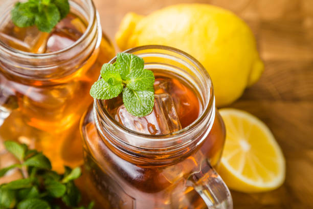 istock Iced tea in glass jars 640079560