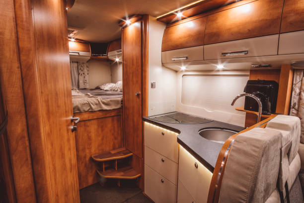 istock Interior of a luxury caravan 640082162