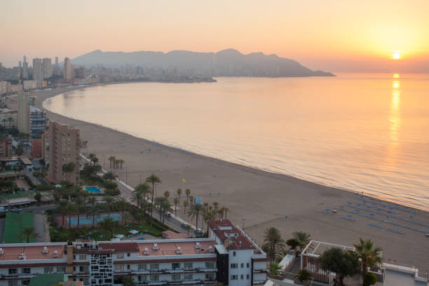 istock Benidorm sunset Alicante Levante beach 640082732