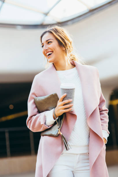 istock Beautiful elegant woman drinking coffee 640086118