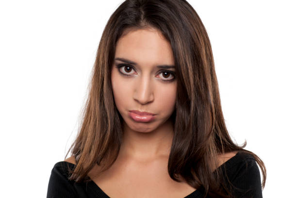 istock sad young woman on a white background 640088938