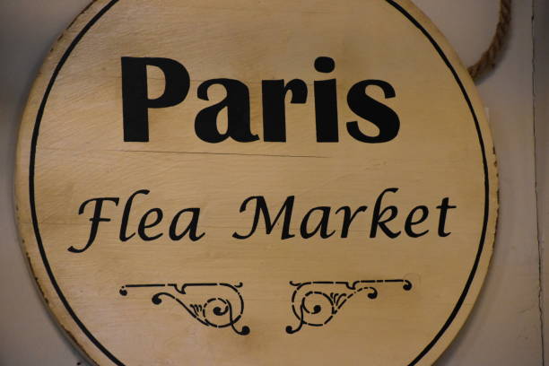 istock sign of a flea market in Paris 640090100