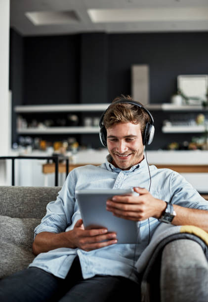 istock Music and blogging, his two favourite hobbies 640097044