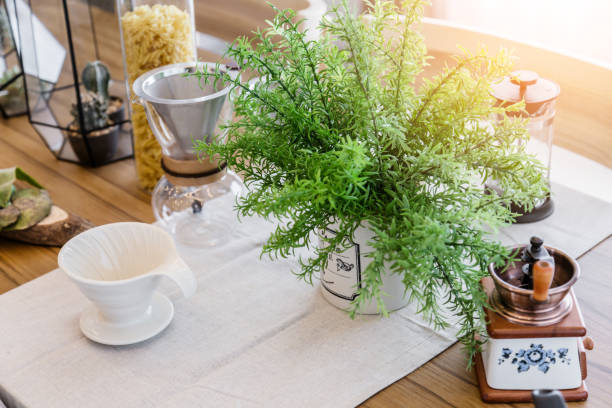 istock set of tea or coffee with small teapot on table 640098488