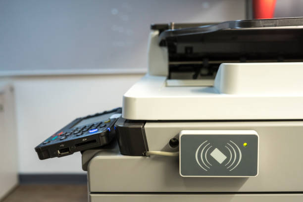 istock access control for scanning key card to access  Photocopier. 640098634
