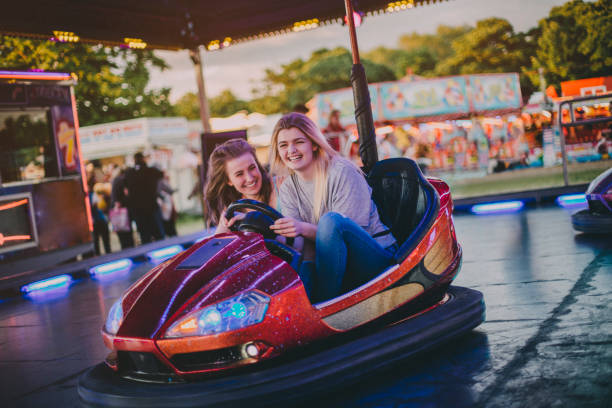 istock Two Best friends in Bumper Car! 640099830