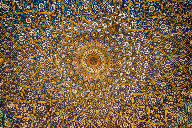 persiano decorazione di architettura e arte, iran - middle eastern architecture foto e immagini stock