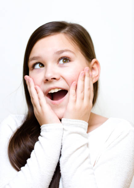 istock Girl is holding her face in astonishment 640101920