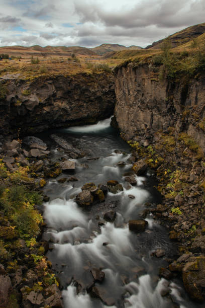Waterfall, Iceland stock photo