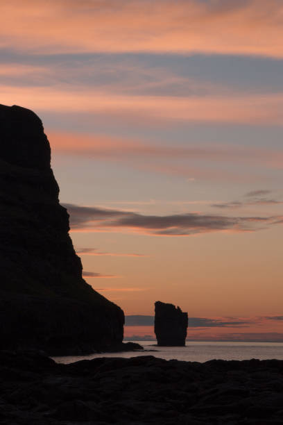 Sea stacks, Faroe Islands stock photo