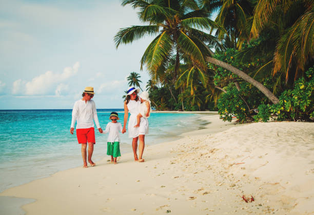 istock family with kids walking on tropical beach 640104710