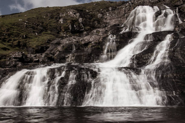 Waterfall, Faroe Islands stock photo