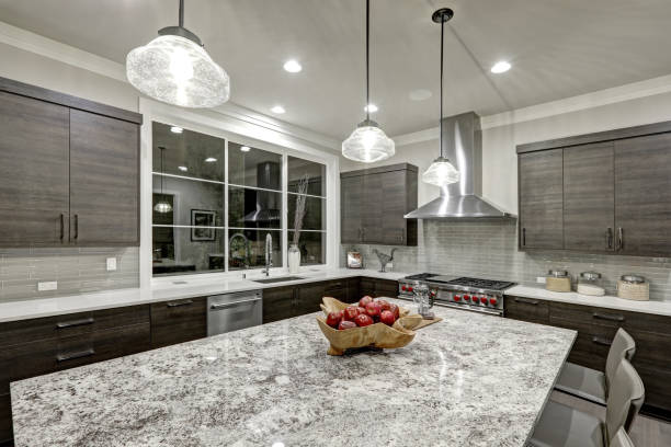 istock Modern traditional kitchen design in new luxury home 640108000