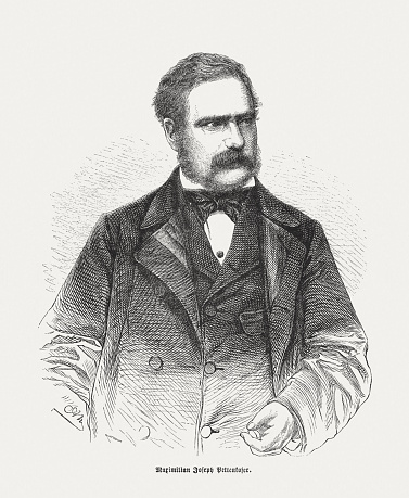 Max Josef Pettenkofer (1818 - 1901), Bavarian chemist. He is considered as the first hygienist of Germany. Wood engraving, published in 1865.