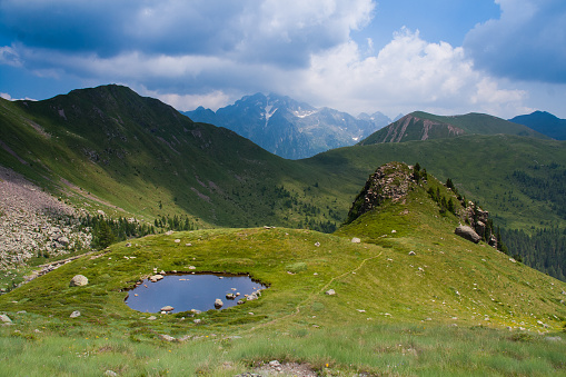 Lagorai Mountain. Trentino Alto Adige. Italy, Forcella valsorda 2256 m