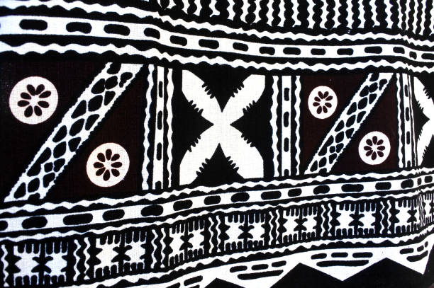 istock Background of traditional Pacific Island tapa cloth 640112040