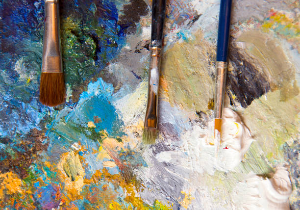istock Oil Painting Brushes 640118486