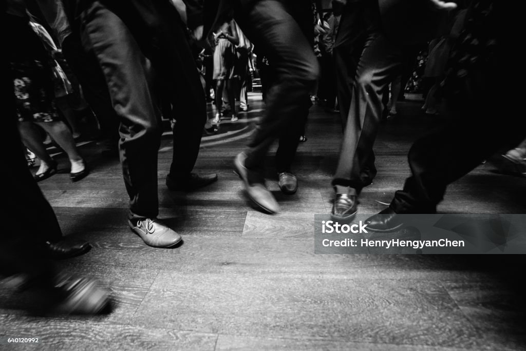 people in suit dancing on dance floor Wedding Stock Photo